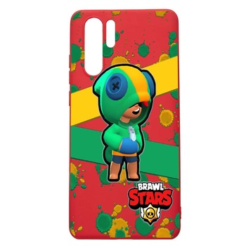 Husa Huawei P30 Pro, Brawl Stars Leon, rezistenta la uzura, anti-alunecare, din silicon Premium, Red, R647 Husa Huawei P30 Pro, Brawl Stars Leon, rezistenta la uzura, anti-alunecare, din silicon Premium, Red, R647