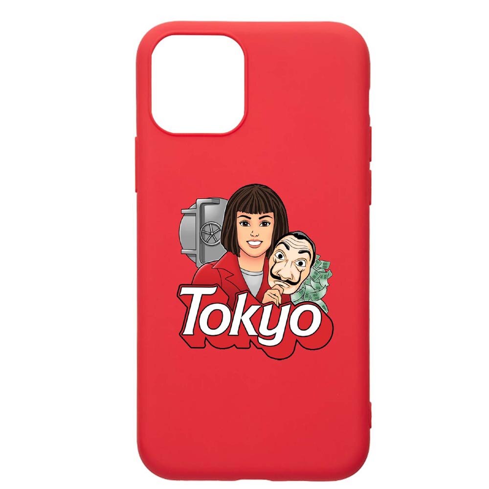 Husa Apple iPhone 12 Max, La Casa De Papel - Tokyo, rezistenta la uzura, anti-alunecare, din silicon Premium, Red, R717