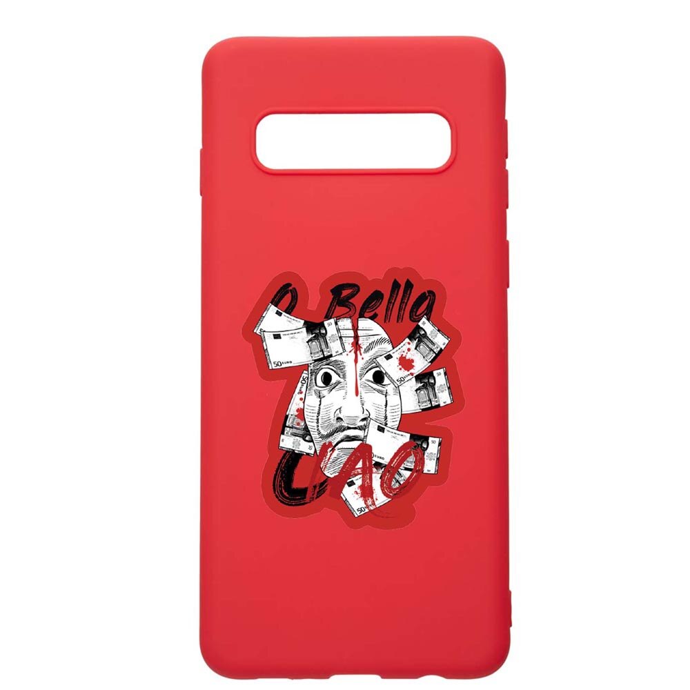 Husa Samsung Galaxy S10, La Casa De Papel, rezistenta la uzura, anti-alunecare, din silicon Premium, Red, R716