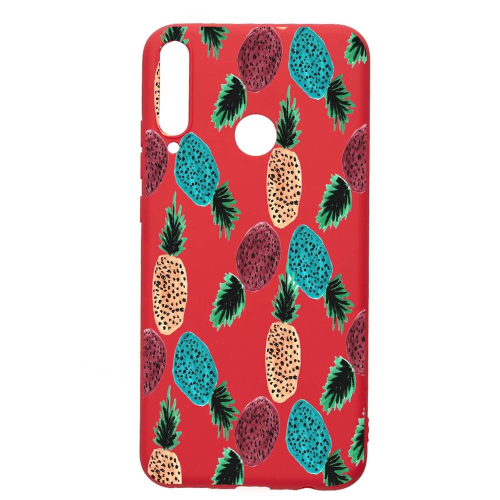 Husa Huawei P40 Lite E, Ananas, rezistenta la uzura, anti-alunecare, din silicon Premium, Red, R669
