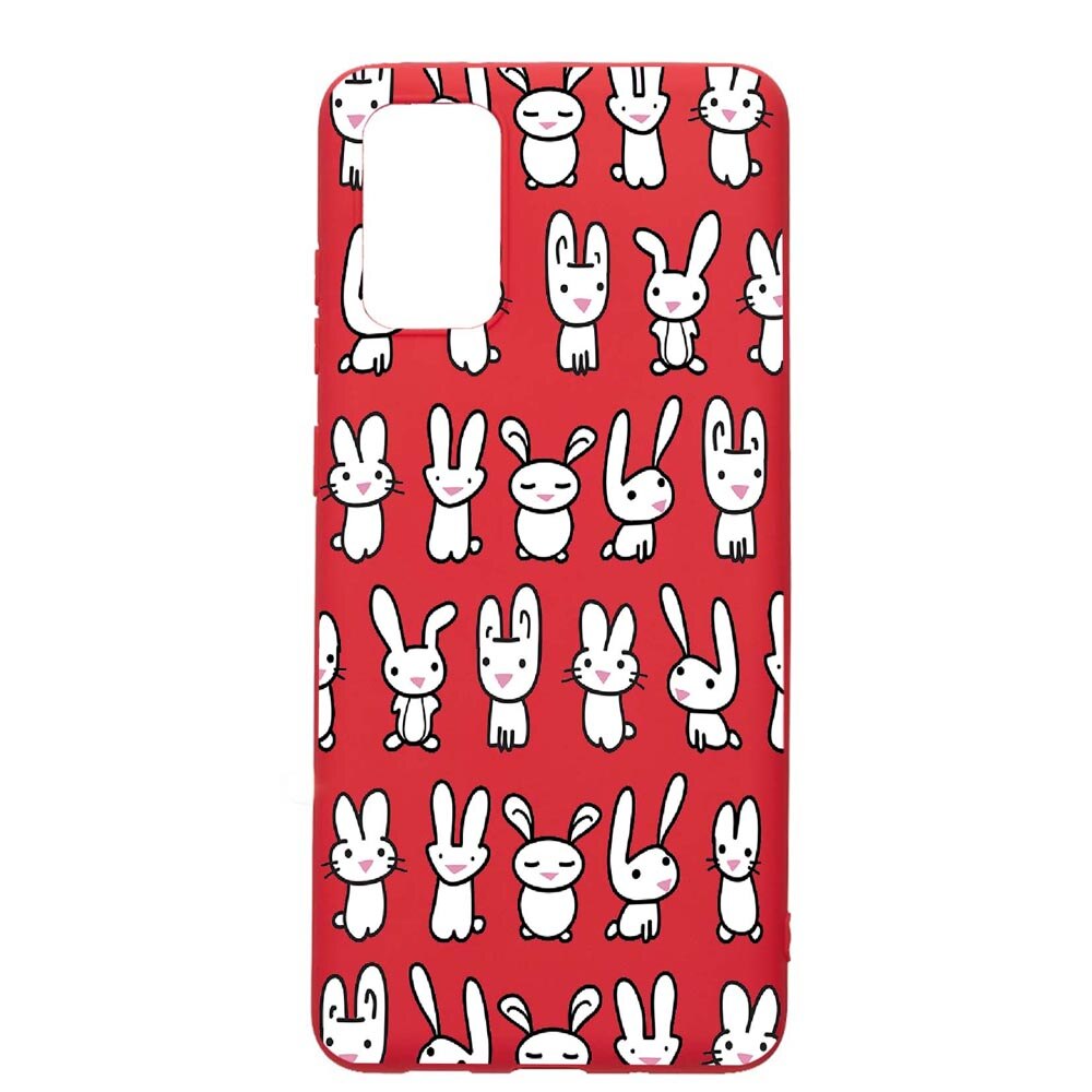 Husa Samsung Galaxy A31, Rabbit - easter, rezistenta la uzura, anti-alunecare, din silicon Premium, Red, R691
