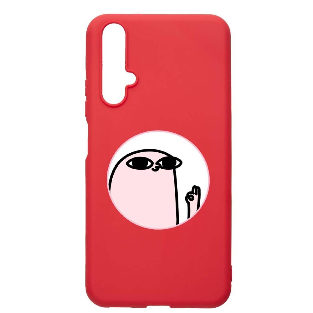 Husa Huawei Nova 5T, Meme, rezistenta la uzura, anti-alunecare, din silicon Premium, Red, R658