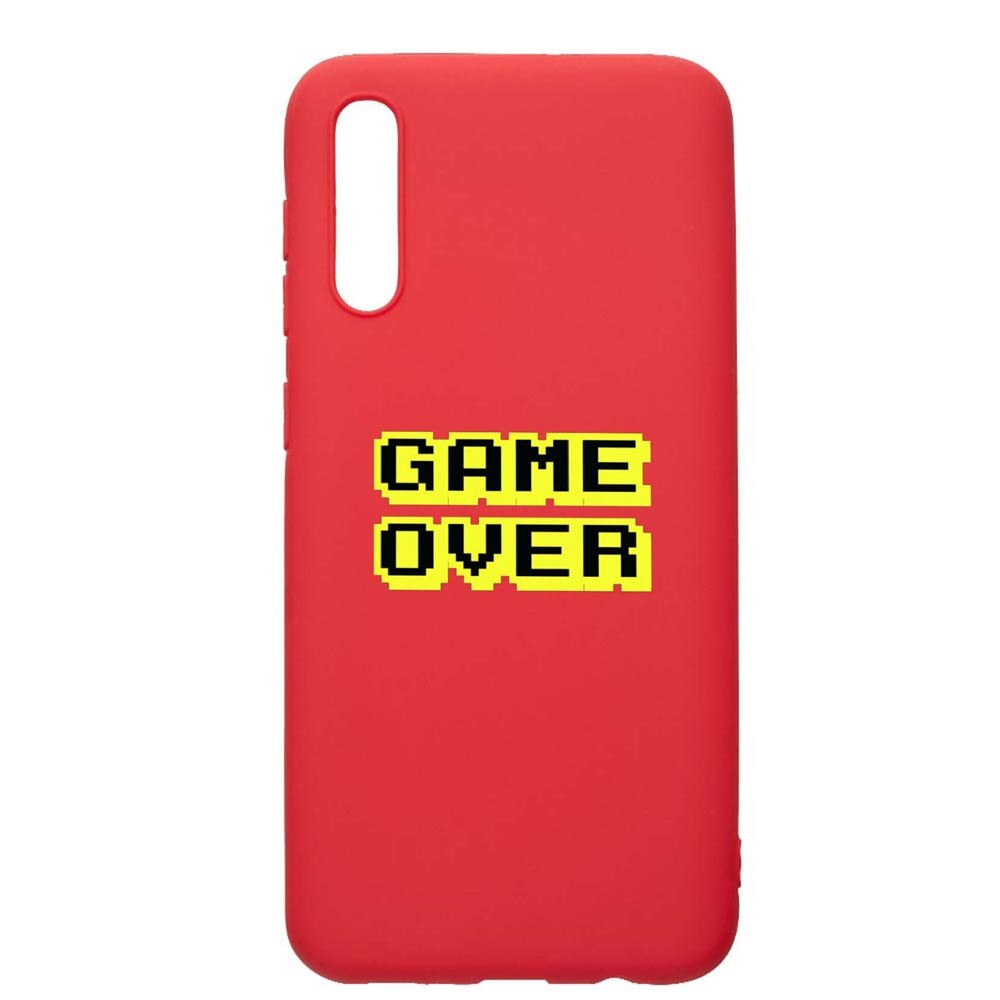 Husa Samsung Galaxy A50, Game Over, rezistenta la uzura, anti-alunecare, din silicon Premium, Red, R671