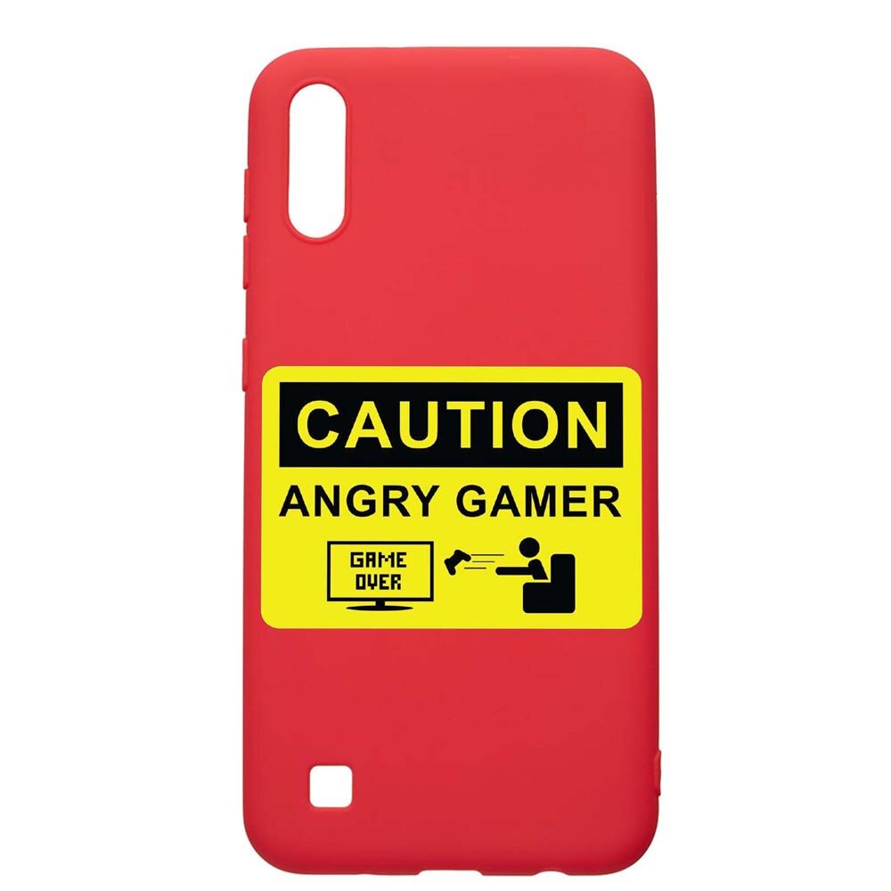 Husa Samsung Galaxy M10, Gamer Angry Gamer, rezistenta la uzura, anti-alunecare, din silicon Premium, Red, R673