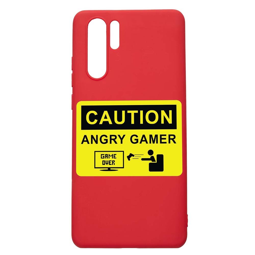 Husa Huawei P30 Pro, Gamer Angry Gamer, rezistenta la uzura, anti-alunecare, din silicon Premium, Red, R673