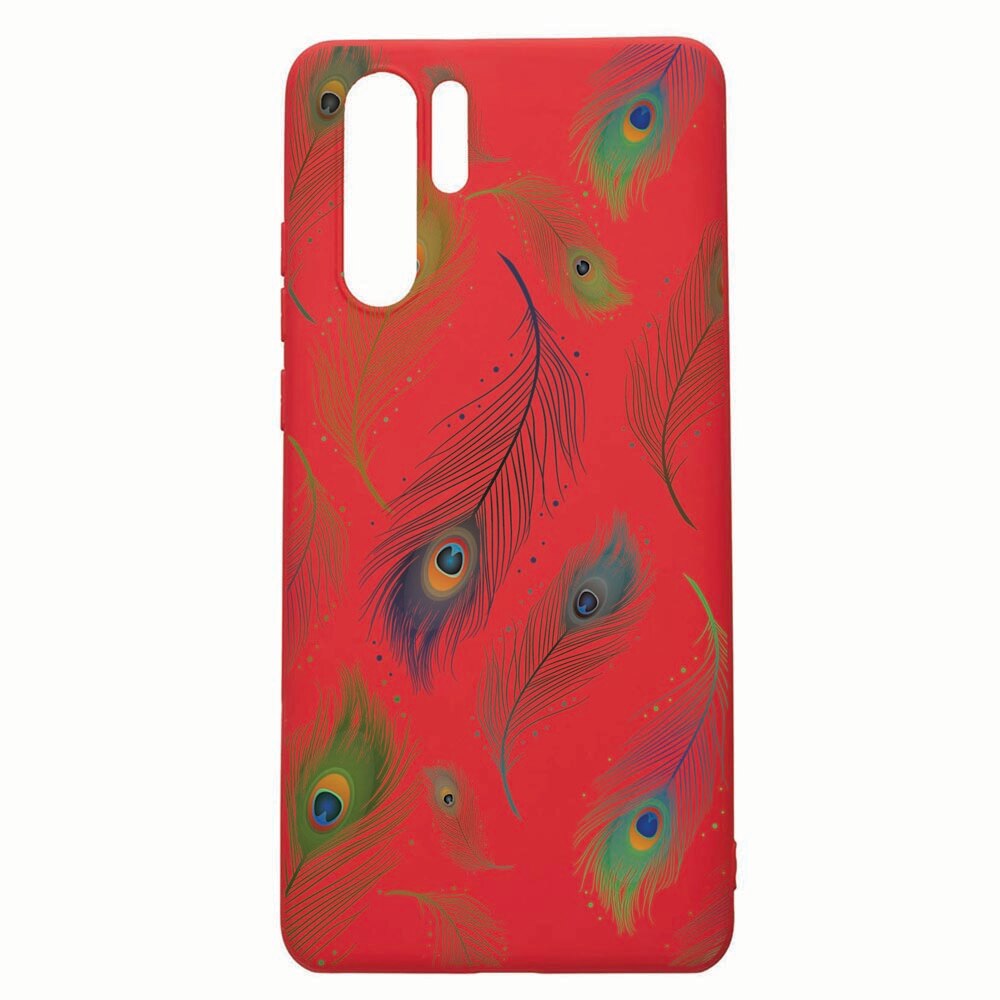 Husa Huawei P30 Pro, Peacock, rezistenta la uzura, anti-alunecare, din silicon Premium, Red, R152