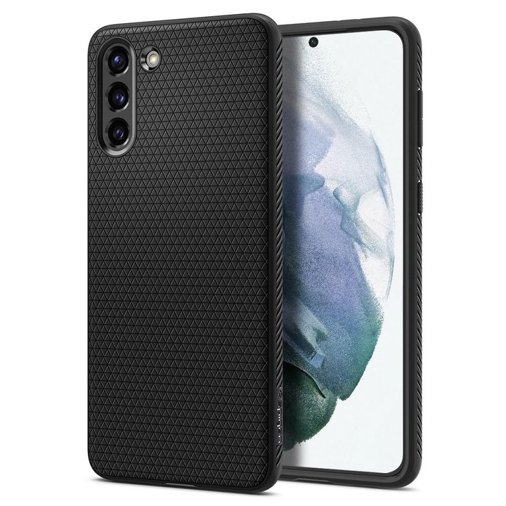 Carcasa Spigen Liquid Air compatibila cu Samsung Galaxy S21 Plus Matte Black