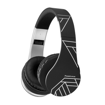 Casti Audio Bluetooth Over-Ear Wireless, PowerLocus , microfon incorporat , Negru/Argintiu Casti Audio Bluetooth Over-Ear Wireless, PowerLocus , microfon incorporat , Negru/Argintiu