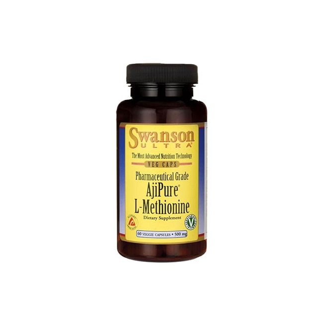 Supliment Alimentar, Swanson, Ajipure L-Methionine, Pharmaceutical Grade 500 mg, 60 capsule