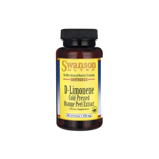 Supliment Alimentar, Swanson, D-Limonene Cold-Pressed Orange Peel Extract 250 mg, 60 capsule