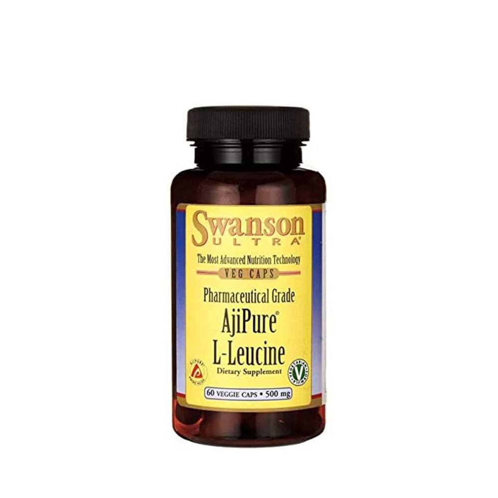 Supliment Alimentar, Swanson, Ajipure L-Leucine, Pharmaceutical Grade 500 Mg, 60 Capsule