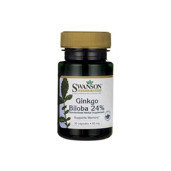 Supliment Alimentar, Swanson, Ginkgo Biloba Extract 60 Mg, 30 Capsule Supliment Alimentar, Swanson, Ginkgo Biloba Extract 60 Mg, 30 Capsule