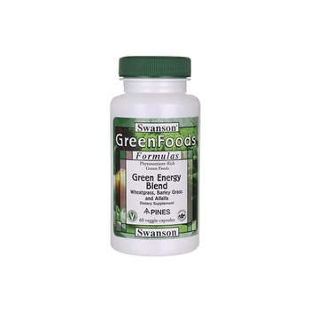 Supliment Alimentar, Swanson, Green Energy Blend, 60 Capsule Supliment Alimentar, Swanson, Green Energy Blend, 60 Capsule