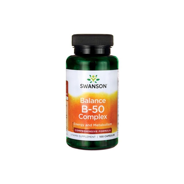 Balance B-50 (Complex Vitamina B), Swanson, 100 capsule SW057