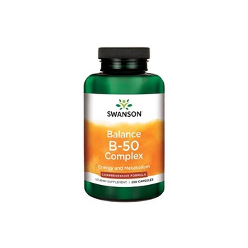 Supliment Alimentar, Swanson, Balance B-50 Complex, 250 Capsule Supliment Alimentar, Swanson, Balance B-50 Complex, 250 Capsule