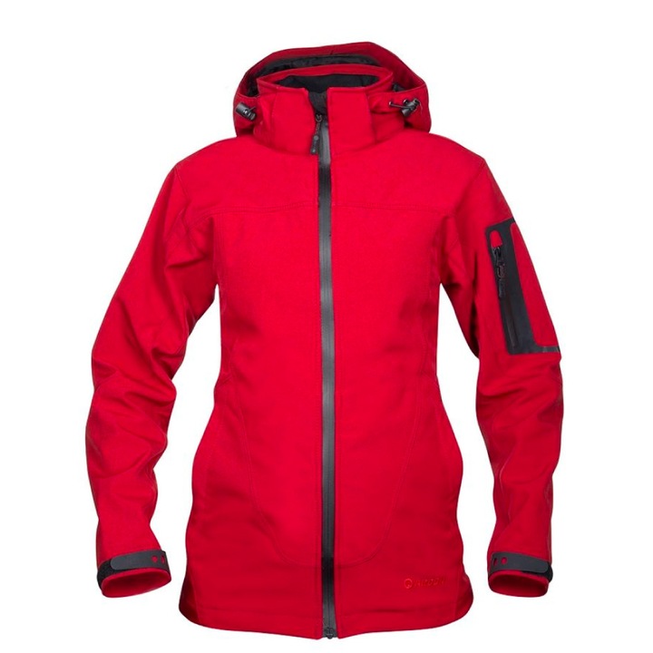 Jacheta softshell pentru femei ANIMA, culoare rosu, marimea 3XL