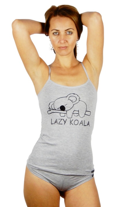 A szett felsőből és bugyiból áll, Baroness, Koala modell, fekete/szürke