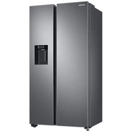 Side By Side Samsung RS68A8520S9/EF, 634 l, Clasa F, Full No Frost, Twin Cooling Plus, Conversie Smart 5 in 1, Non-Plumbing, SpaceMax, Compresor Digital Inverter, Dozator apa, Inox
