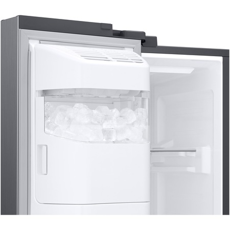 Frigider Side By Side Samsung RS68A8522S9/EF, 609 l, Clasa D, Full No Frost, Twin Cooling Plus, Conversie Smart 5 in 1, Non-Plumbing, SpaceMax, Compresor Digital Inverter, Dozator apa, Inox