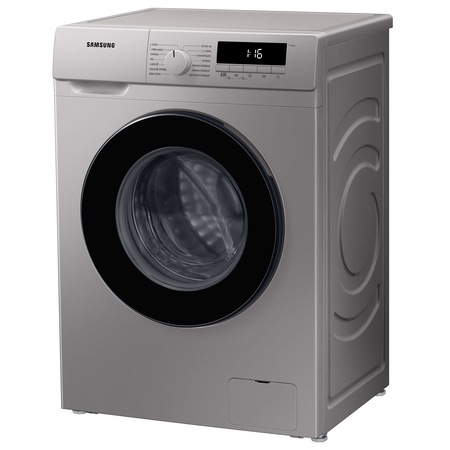 Masina de spalat rufe Slim Samsung WW80T304MBS/LE, 8 kg, 1400 RPM, Clasa D, Smart Check, Drum Clean, Motor Digital Inverter, Argintiu