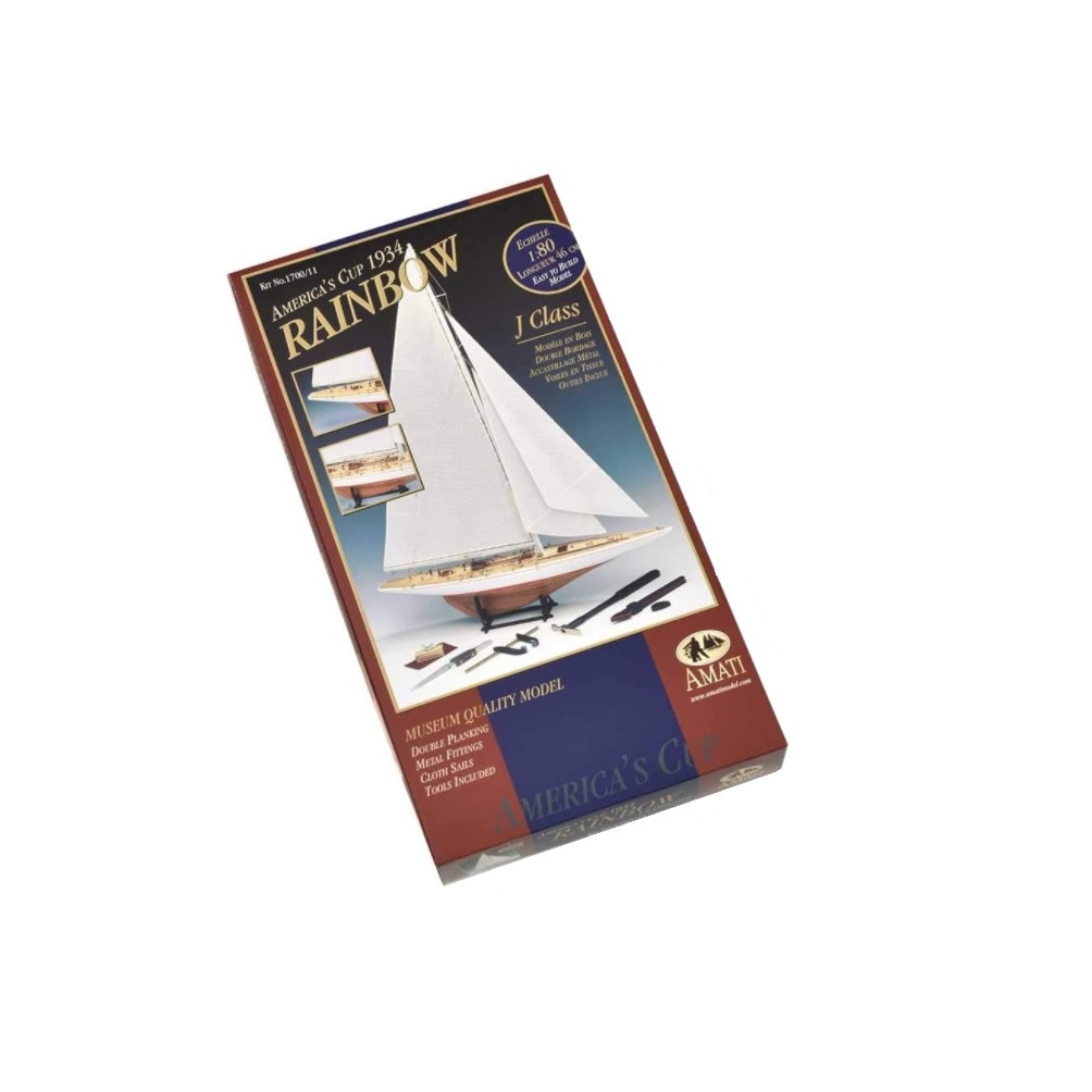 Navomodel Amati Rainbow - J Class Yacht - 1934 US Defender, scara 1:80, lungime 48 cm