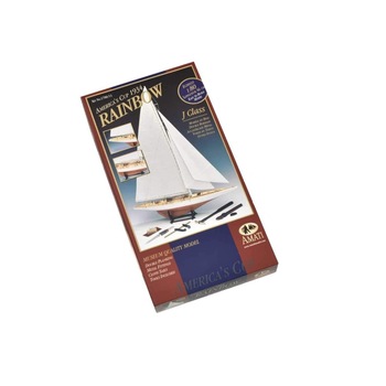Navomodel Amati Rainbow - J Class Yacht - 1934 US Defender, scara 1:80, lungime 48 cm Navomodel Amati Rainbow - J Class Yacht - 1934 US Defender, scara 1:80, lungime 48 cm