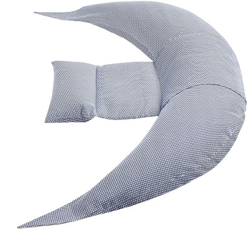 Perna pentru sarcina si alaptare, Nuvita 7100, 12 in 1, Albastru, 190 x 25 x 25 cm, Bumbac, 500 g