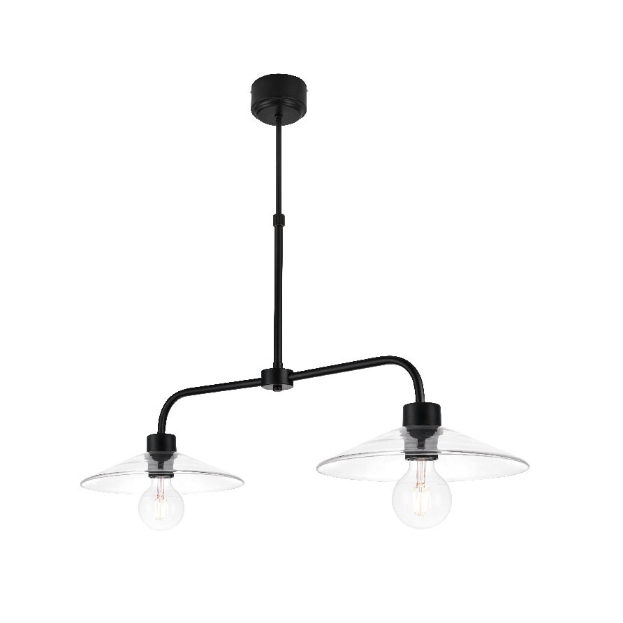 Pendul sfera GoodHome Zanbar, transparent, 2xE27, reglabil