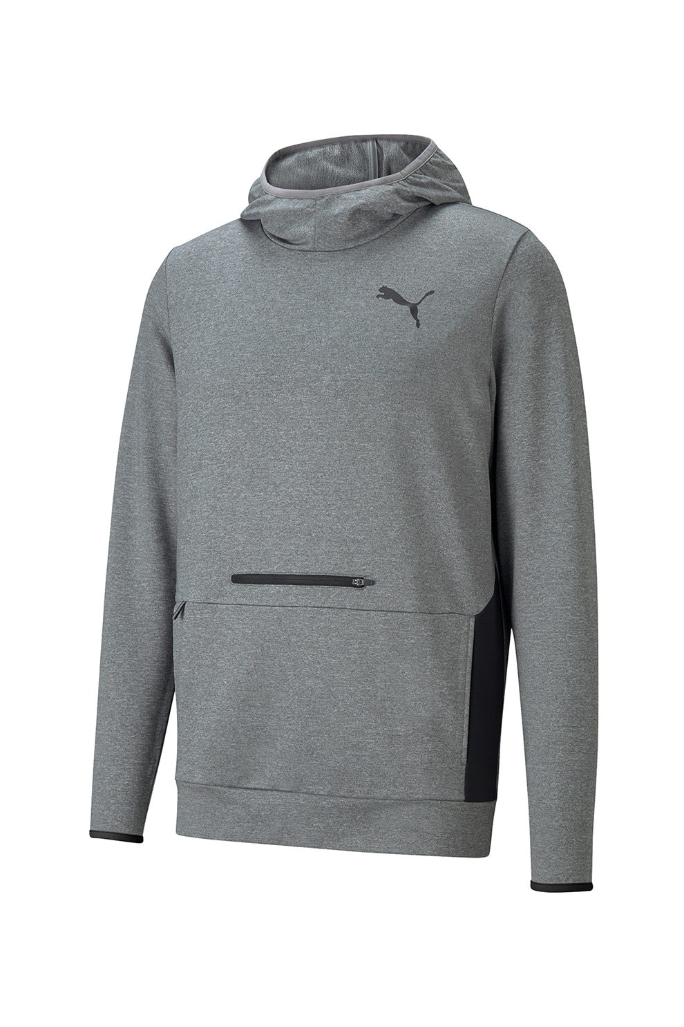 Puma, Hanorac slim fit pentru fitness dryCELL RTG, Gri melange