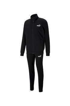 Puma, Trening din amestec de bumbac cu imprimeu logo, Negru Puma, Trening din amestec de bumbac cu imprimeu logo, Negru