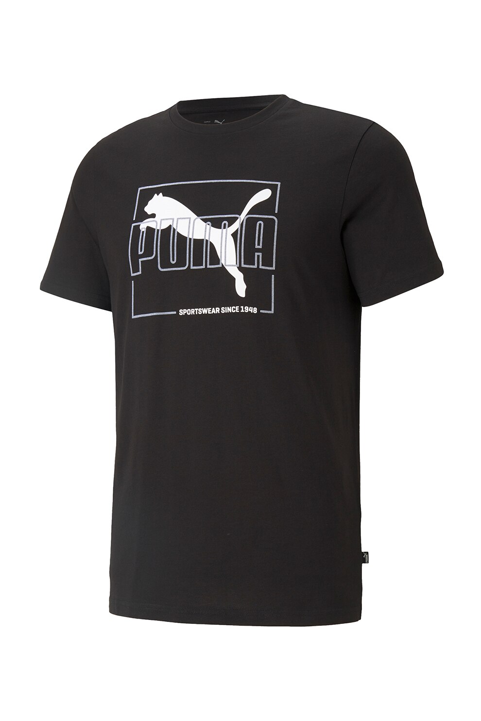 Puma, Tricou de bumbac cu imprimeu, Negru