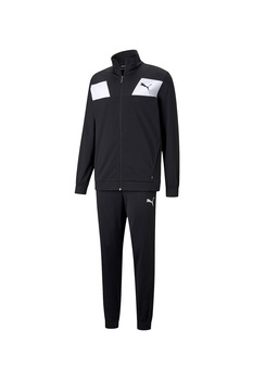 Puma, Trening regular fit cu model colorblock Techstripe, Negru Puma, Trening regular fit cu model colorblock Techstripe, Negru
