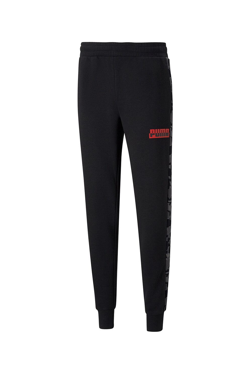 Puma, Pantaloni sport cu imprimeu, Negru