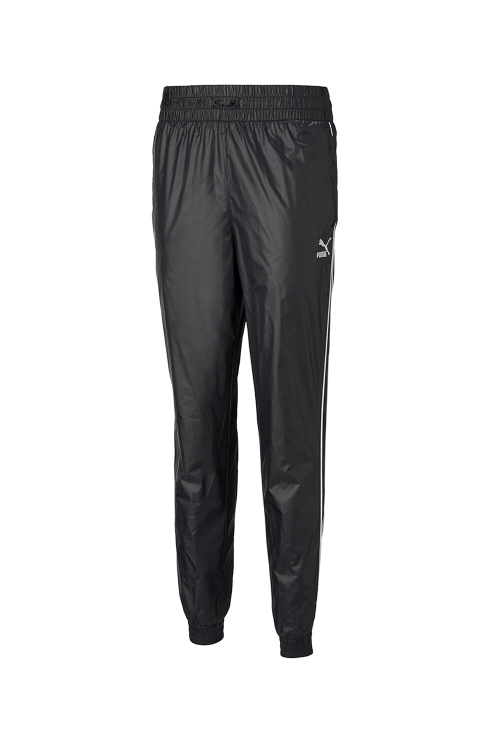 Puma, Pantaloni sport cu snur cu elastica, Negru