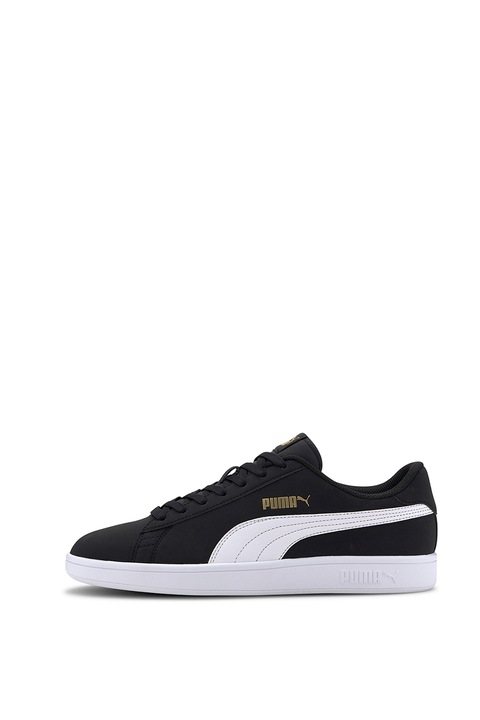 Puma, Pantofi sport din piele ecologica Samsh v2 Buck, Negru, 8.5