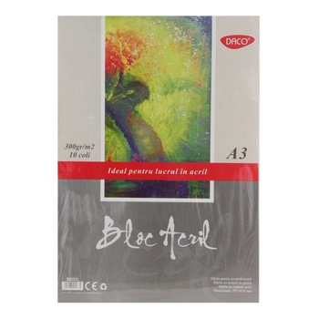 Bloc acril A3 300 g/mp DACO Bloc acril A3 300 g/mp DACO