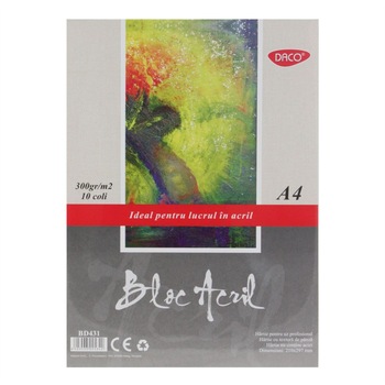 Bloc acril A4 300 g/mp DACO Bloc acril A4 300 g/mp DACO