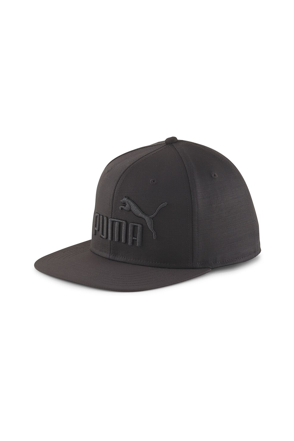 Puma, Sapca cu logo si cozoroc plat, Negru