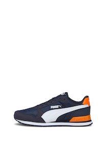 Puma, ST Runner hálós anyagú sneaker logóval, tengerészkék/mandarinszín, 4.5
