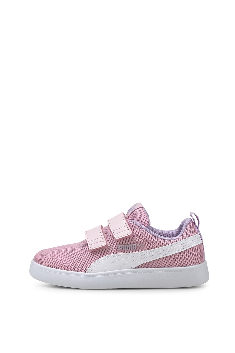 Puma, Pantofi sport de plasa tricotata cu velcro Courtflex v2