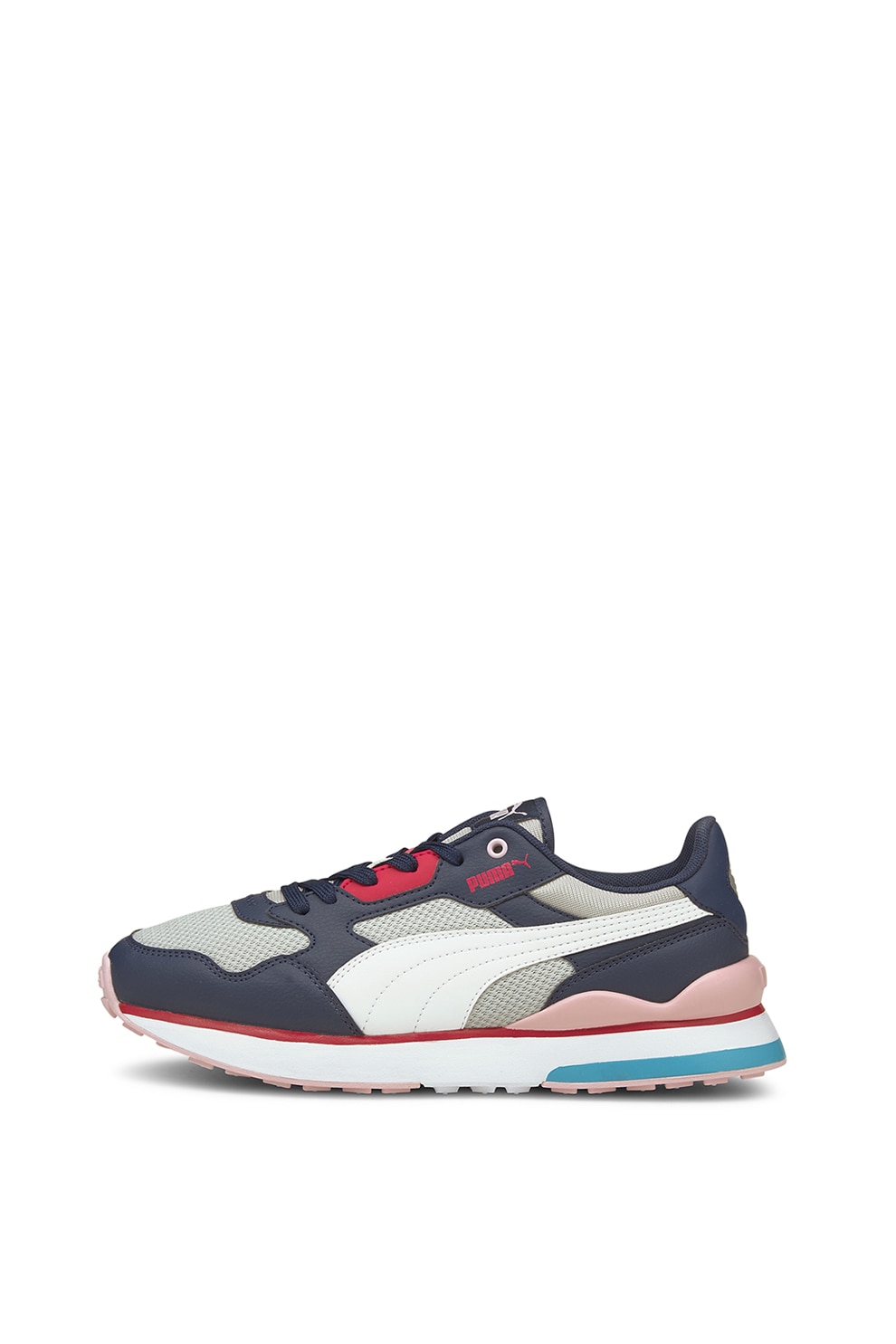 Puma, Pantofi sport cu garnituri de piele ecologica, pentru alergare R78 Future