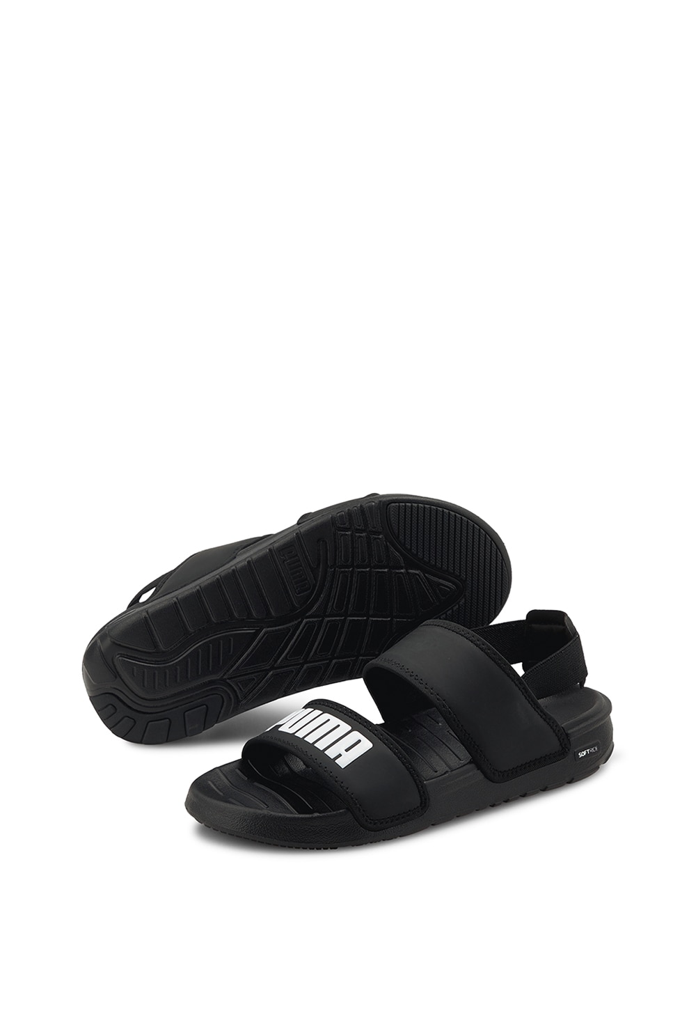 Puma, Сандали Softride с лого, Черен/Бял, 39 EU - eMAG.bg