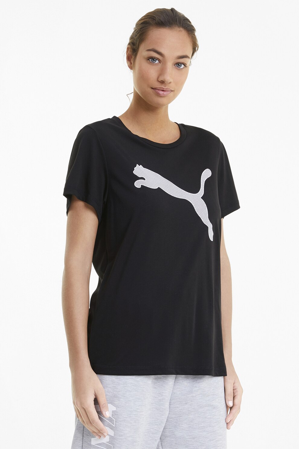 Puma, Tricou cu logo Evostripe, Negru/Gri deschis