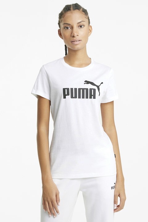 Puma, Тениска ESS с лого, Бял/Черен