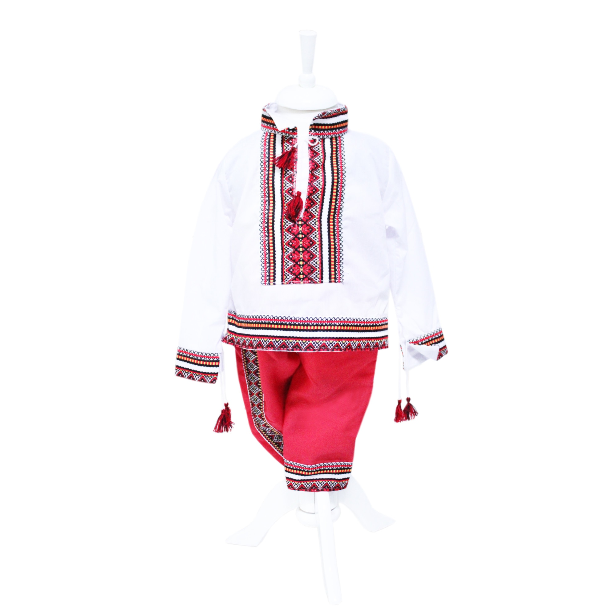 sponsor often hug Costum popular alb-rosu, 2 piese, bluza, pantaloni, pentru baieti, REC18,  3-4 ani - eMAG.ro