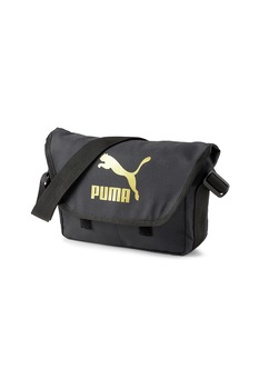 Puma - Малка чанта Originals Urban с лого, Черен/Златист