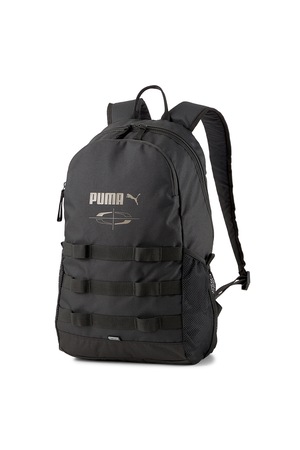 Puma, Rucsac cu imprimeu logo si buzunare laterale cu plasa Style - 21l, Negru