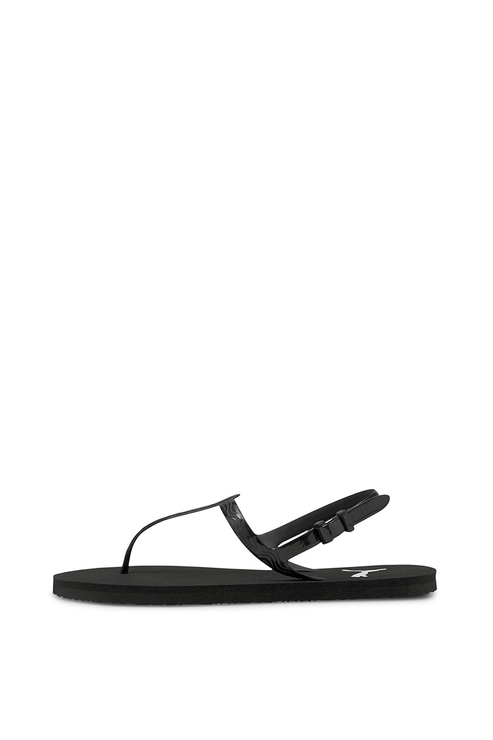 Puma, Sandale cu bareta separatoare si segmente texturate Cosy, Negru