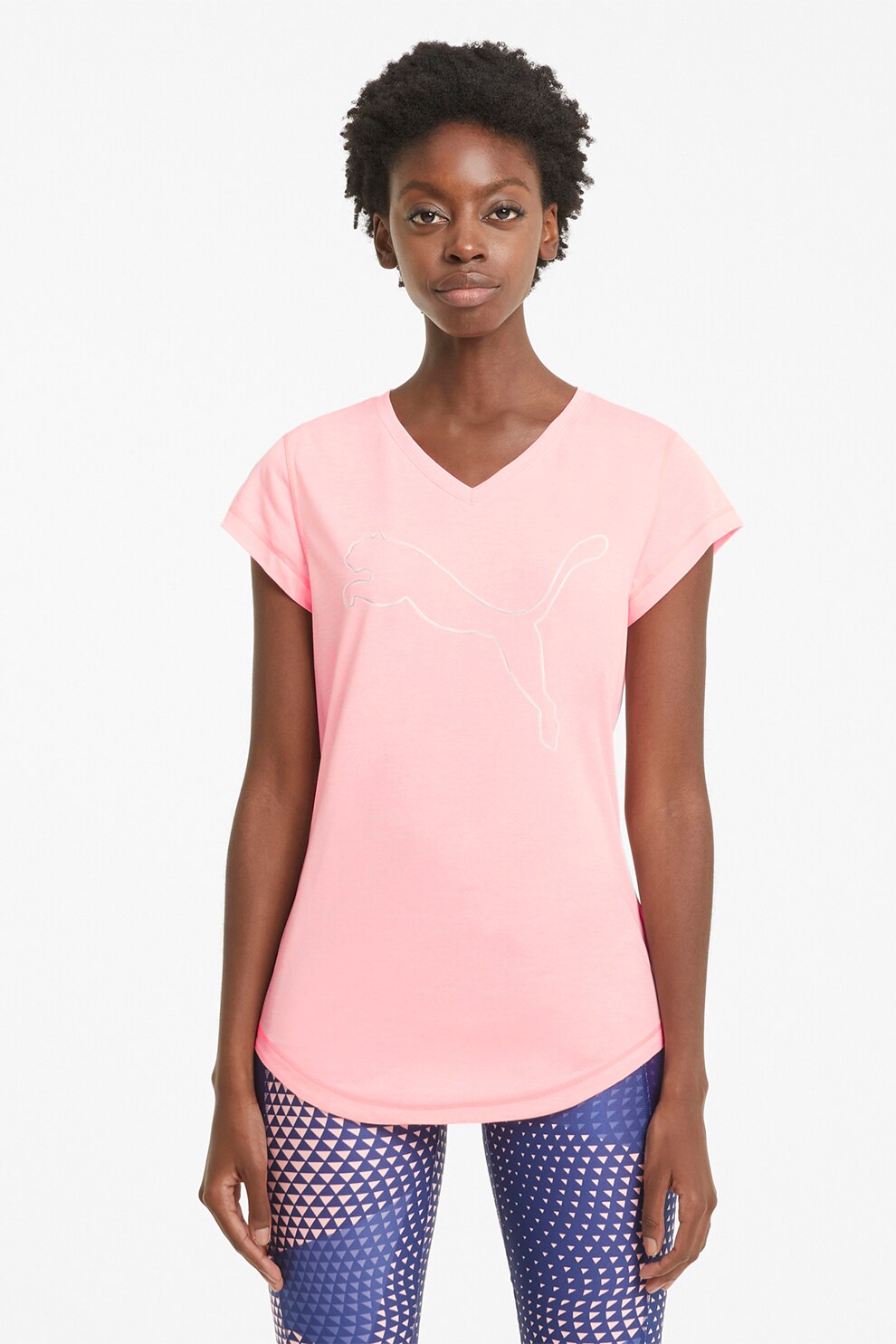 Puma, Tricou cu tehnologie dryCELL pentru antrenament Favorite Heather Cat, Roz