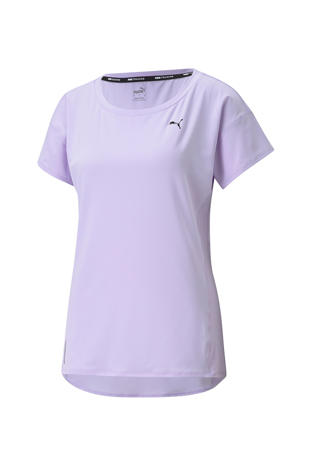 Puma, Tricou cu imprimeu logo, decolteu la baza gatului si tehnologie DryCELL, pentru antrenament, Lila